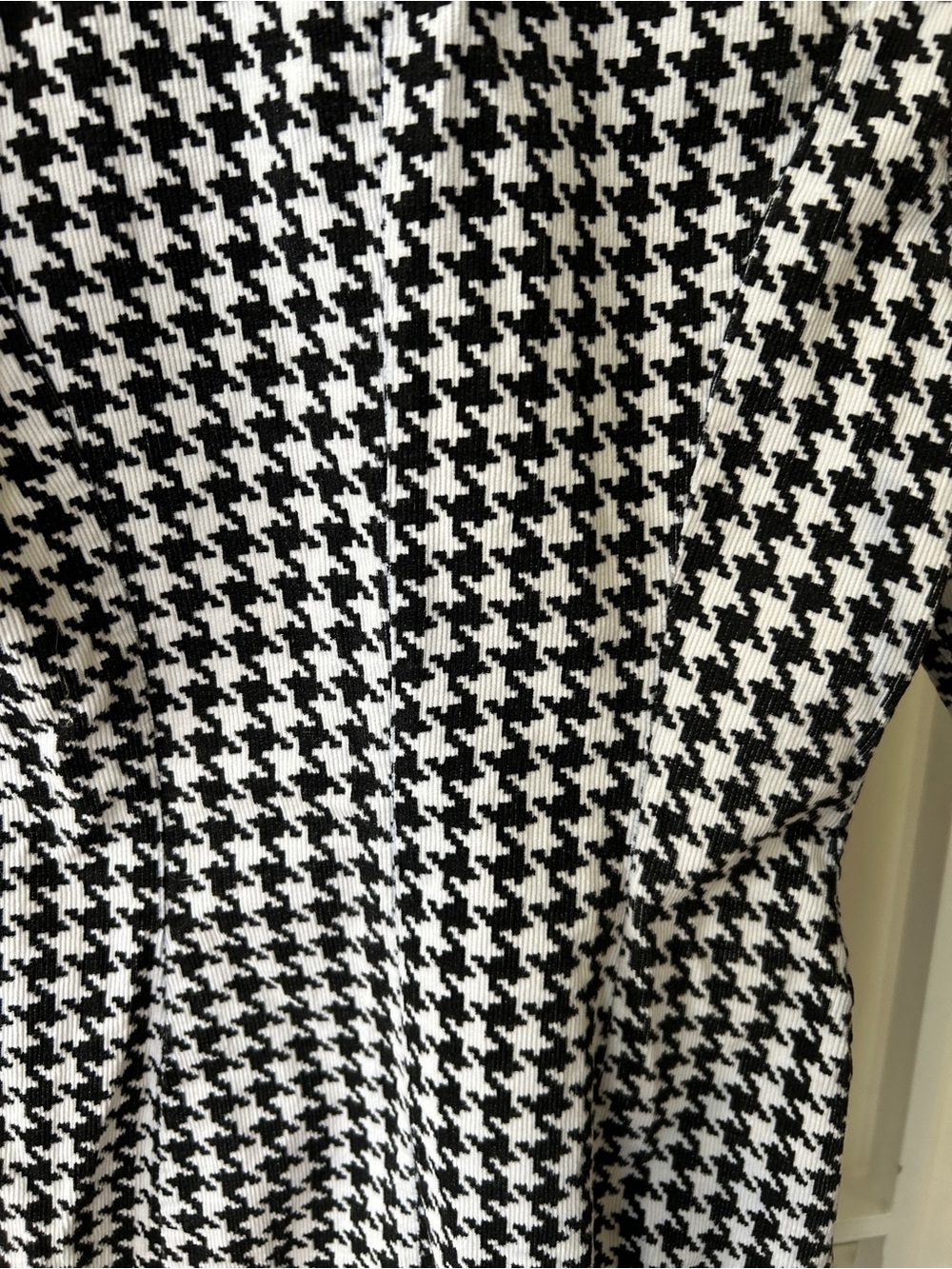 Iconic Vintage 1980’s Betsey Johnson Punk Grunge Black & White Houndstooth Dress - Picture 5 of 7